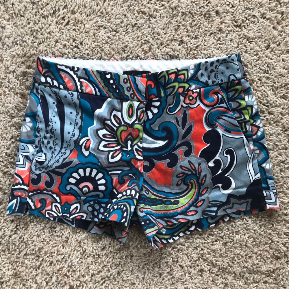 J Crew Patterned Shorts size 00